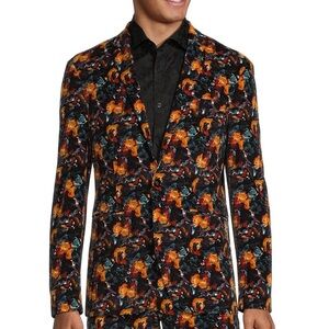 Murano Ancient Renaissance Collection Slim Floral Print Corduroy Blazer
Size L